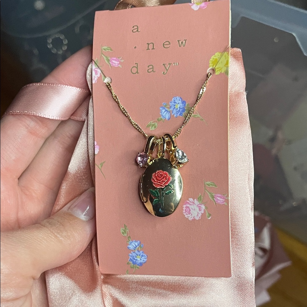 Roae locket necklace w/pouch